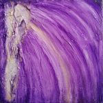 Purple Rain II - 20x20cm Wrapped Canvas - Acrylics